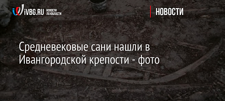 Средневековые сани нашли в Ивангородской крепости - фото