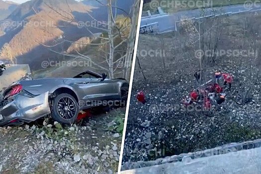 В Сочи водитель на кабриолете столкнул девушку с обрыва