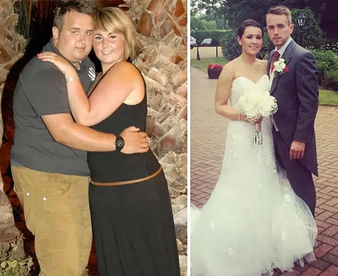 Эта пара вместе сбросила 60 кг, чтобы хорошо выглядеть на своей свадьбе.