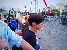 В центре Минска начались задержания протестующих