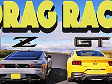 Видео: американский Ford Mustang GT против японского Nissan Z