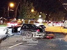 Ночью в Ростове водитель BMW устроил массовую аварию