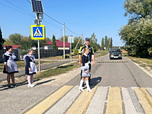 В Липецкой области автоинспекторы с юными помощниками проводят для учащихся младших классов и дошкольников пешеходные экскурсии