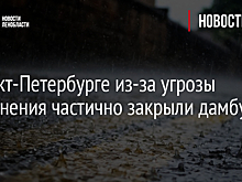 В Санкт-Петербурге из-за угрозы наводнения частично закрыли дамбу