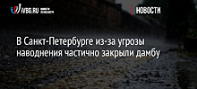 В Санкт-Петербурге из-за угрозы наводнения частично закрыли дамбу