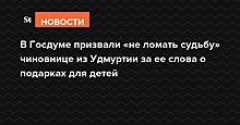 В Госдуме призвали «не ломать судьбу» чиновнице из Удмуртии за ее слова о подарках для детей