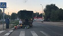 Арбузы в Саратове продают прямо на пешеходном переходе