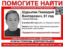 Геннадий Шурыгин пропал в Нижнем Новгороде