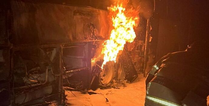 В Волгодонске загорелись автобусы
