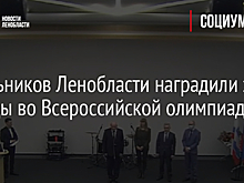 Школьников Ленобласти наградили за победы во Всероссийской олимпиаде
