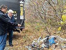 В Курске ликвидируют несанкционированную свалку на Майском бульваре