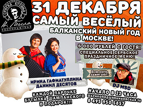 Балканский Новый Год в "Никола Тесла"