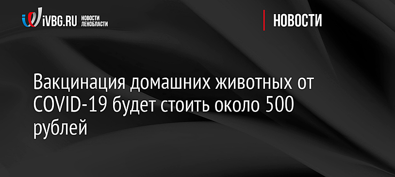 В Россельхознадзоре назвали стоимость вакцины от COVID-19 для животных