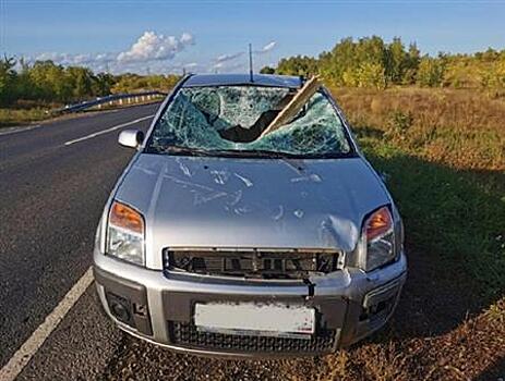 В Новокуйбышевске груз с другого автомобиля влетел в лобовое стекло Ford