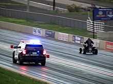 Видео: квадроцикл сразился в дрэге с Mitsubishi Lancer Evolution и полицейским Ford Explorer