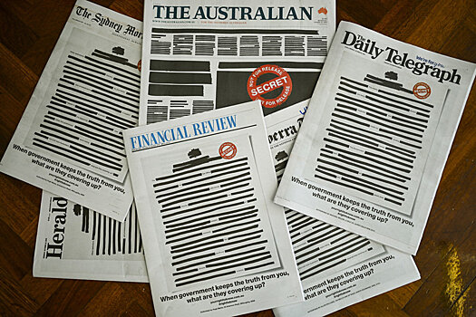 Австралийские газеты вышли с одинаковыми передовицами в знак протеста