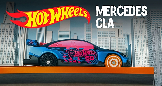 Mercedes-Benz CLA превратили в машинку Hot Wheels в масштабе 1:1