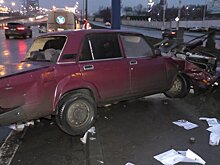 Два автомобиля столкнулись на Измайловском шоссе, один человек пострадал