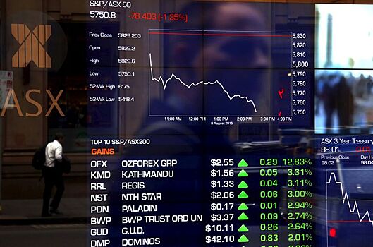 Рынок акций Австралии закрылся падением, S&P/ASX 200 снизился на 0,15%