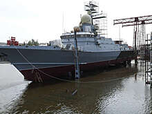В Каспийскую флотилию ВМФ приняли ракетный корабль "Туча"