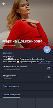 У курганской актрисы НТВ Доможировой появился фейк в Telegram