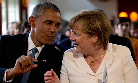 Обама и Меркель встретились за ужином в ресторане Берлина
