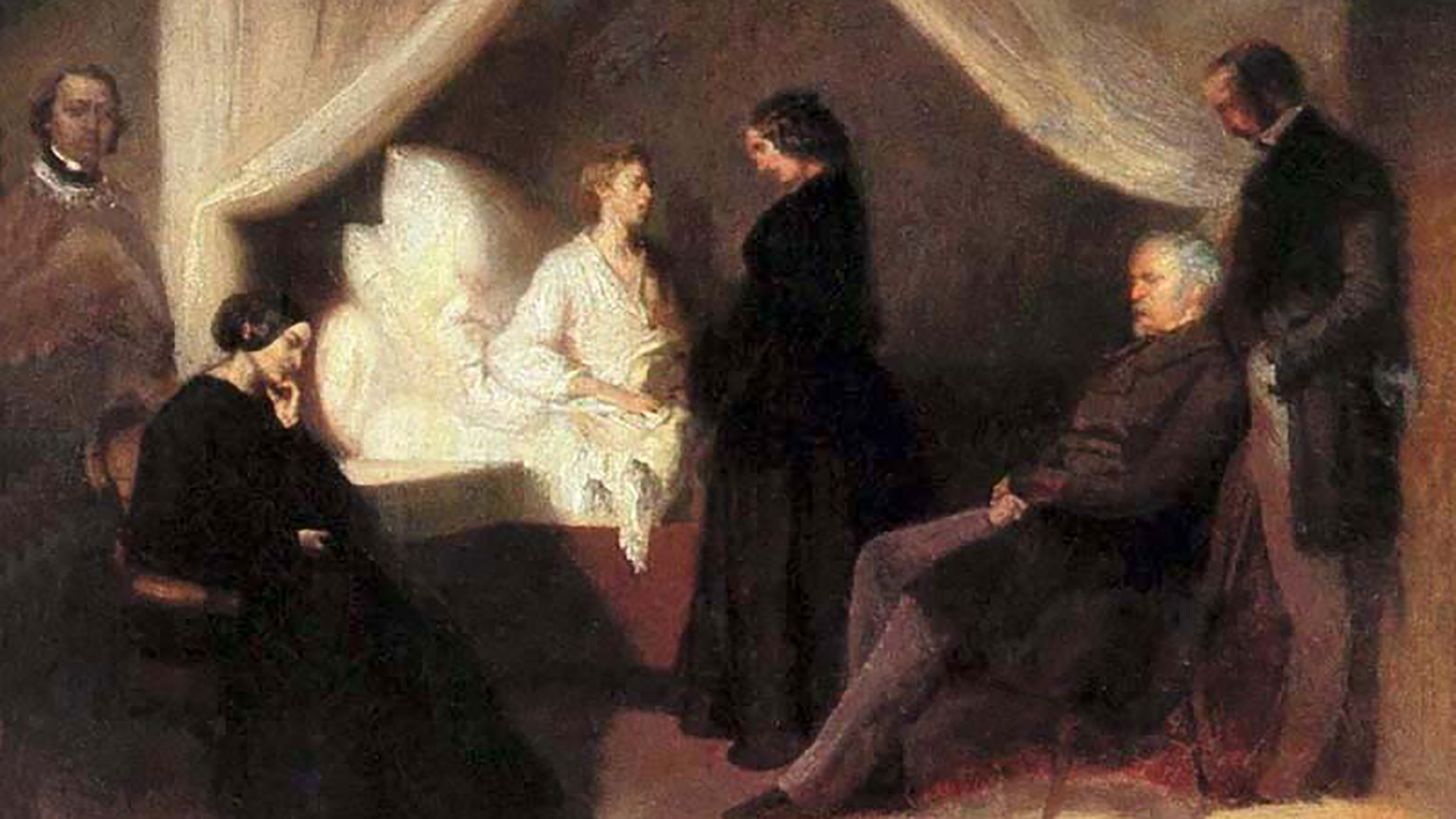 Шопен на смертном одре. Художник Teofil Kwiatkowski, 1849г.