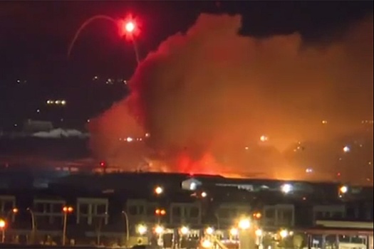 Иранский дрон разнес базу США в Эрбиле, эпичный взрыв попал на видео