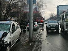 В Томске выехавший на тротуар водитель устроил серьёзное ДТП