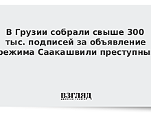 В Грузии собрали свыше 300 тыс. подписей за объявление режима Саакашвили преступным