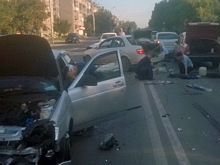 ДТП из пяти авто в Новосибирске - четверо пострадавших