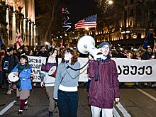 В крупных городах Грузии начались очередные акции протеста