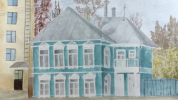 Вологодское деревянное зодчество показали в своих работах юные художники