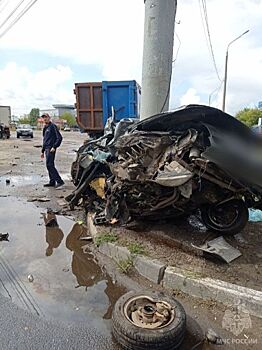 Опубликованы фото с места смертельного ДТП на Южном шоссе в Нижнем Новгороде