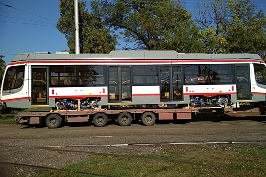 В Краснодар прибыл 23-й новый трамвай