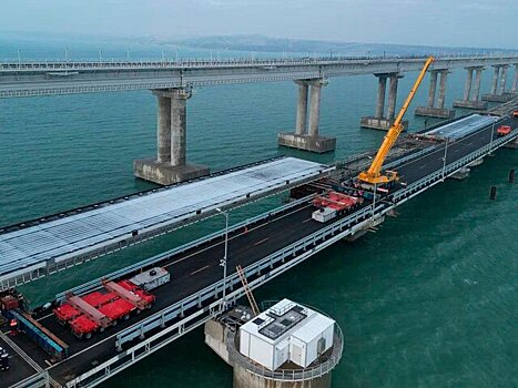 Хуснуллин: Замена пролетов левой стороны Крымского моста выполнена практически наполовину