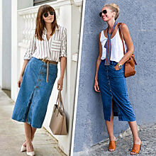 Одна джинсовая юбка — 5 крутых образов: с чем носить главный тренд лета
