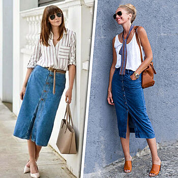 Одна джинсовая юбка — 5 крутых образов: с чем носить главный тренд лета