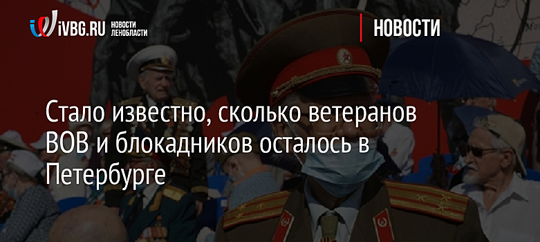 Стало известно, сколько ветеранов ВОВ и блокадников осталось в Петербурге