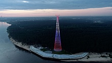 В День России Шуховская башня в Дзержинске засияла цветами российского флага
