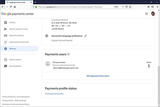 Настройки конфиденциальности Google Pay были спрятаны за специальным URL