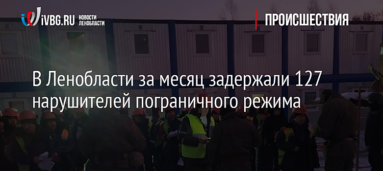 В Ленобласти за месяц задержали 127 нарушителей пограничного режима