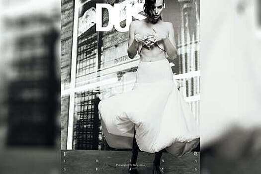 Супермодель Ирина Шейк снялась в топе с декольте и юбке-баллоне