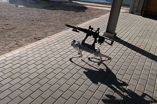 Выходец из России прикрепил к роботу-собаке пистолет-пулемет