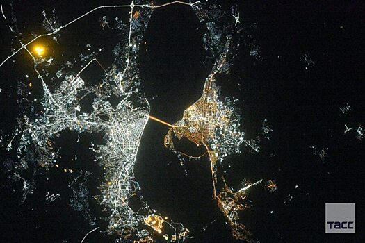 Космонавт сделал снимок ночного Саратова с борта МКС