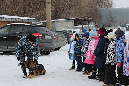 Показательные выступления служебных собак кинологической службы наблюдали тольяттинские школьники