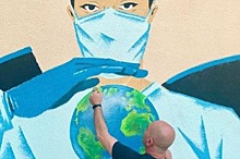 В Нальчике создали граффити в поддержку медиков