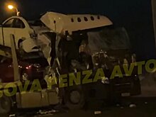 В Пензе на трассе М-5 столкнулись два большегруза