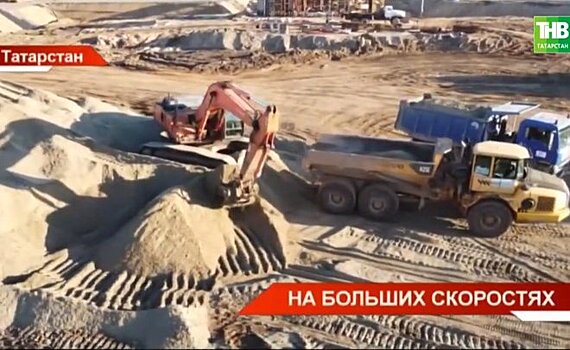 В Татарстане продолжается строительство трассы М-12 — видео