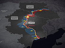 Опубликована карта возможного наступления ВСУ на Донбасс